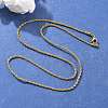 304 Stainless Steel Rope Chain Necklaces X-NJEW-F226-03G-02-4