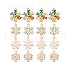 24Pcs 4 Style Alloy Enamel Pendants FIND-LS0001-10-NR-2