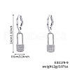 Geometric Angel Wing Brass Clear Cubic Zirconia Brooch Hoop Earrings DO3994-8-1