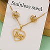 Stainless Steel Pendant Necklaces & Stud Earrings Sets FS-WG1A0DB-06-1