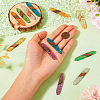  12Pcs 6 Colors Transparent Resin & Walnut Wood Big Pendants WOOD-TA0002-03-6