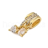 Brass Micro Pave Cubic Zirconia Tube Bails KK-P289-08G-2