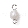 Natural Freshwater Pearl Potato Connector Charms PALLOY-JF03201-02-2