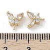 Brass Micro Pave Clear Cubic Zirconia Pendant Bail KK-G491-07G-3
