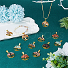 32Pcs 8 Colors Tibetan Style Alloy Pendants PALLOY-FH00018-5