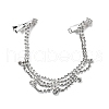 Alloy Rhinestone Hair Chain OHAR-M044-02D-S-1