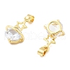 Planet Brass Micro Pave Cubic Zirconia Pendants KK-M325-10G-2