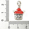Anti-Tarnish Rhodium Plated 925 Sterling Silver Enamel Christmas European Dangle Charms STER-Z010-02P-01B-3