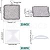 DIY Blank Square Pendant Making Kit DIY-NB0002-49-2