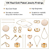 Brass Links Connectors KK-BC0006-52G-8