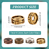   200Pcs 4 Colors Tibetan Style Spacer Beads TIBEP-PH0001-73-2