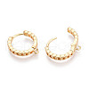 Brass Hoop Earring Findings KK-N267-34G-3