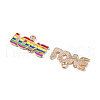 Rainbow Color Pride Alloy Enamel Pendants ENAM-K067-19-6