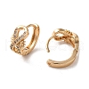 Brass Micro Pave Cubic Zirconia Hoop Earrings EJEW-C073-43KCG-2