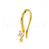 Rack Plating Brass Pave Cubic Zirconia Earring Hooks KK-O143-19G-1