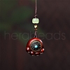 Sandalwood Cat Paw Print Pendant Decorations with Carved Inlaid Six-Character Mantra PW-WGCC698-01-1