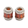 Rack Plating Brass Micro Pave Cubic Zirconia European Beads KK-F089-31P-01-1