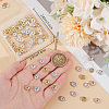 Beebeecraft 100Pcs 2 Colors Rack Plating Brass Rhinestone Spacer Beads KK-BBC0016-23B-3