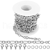 SUNNYCLUE 304 Stainless Steel Figaro Chains Chains FIND-SC0012-50C-P-1