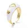 Brass Enamel Cuff Rings RJEW-P023-22G-2