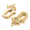 Brass Micro Pave Clear Cubic Zirconia Pendants KK-G498-01U-02-2