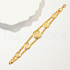 Vintage European Style Brass Flat Round Link Chain Bracelets for Women for Women. ZS6290-4