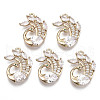 Brass Micro Pave Cubic Zirconia Pendants KK-R111-039-1