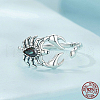 Scorpion 925 Sterling Silver Pave Cubic Zirconia Cuff Rings for Women FS-WG08321-01-2