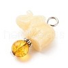 Opaque Resin and Natural Mixed Stone Pendants PALLOY-JF01765-02-4