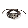 PU Imitation Leather Cord Triple Layer Multi-strand Bracelets BJEW-P329-03A-AS-1