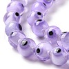 Handmade Evil Eye Lampwork Round Bead Strands LAMP-L055-6mm-26-4