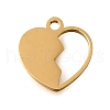 304 Stainless Steel Charms STAS-S178-02G-1