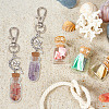 Gemstone Chip Beads Wishing Bottle Pendant Decorations HJEW-GO00035-7