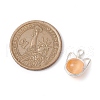 Dyed Natural Selenite Copper Wire Wrapped Pendants PALLOY-TA00136-2