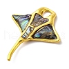 304 Stainless Steel Pave Natural Paua Shell/Abalone Shell Pendants STAS-S163-20G-2