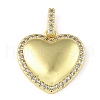 Rack Plating Brass Micro Pave Cubic Zirconia Pendant KK-H456-03G-1