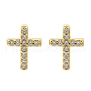 925 Sterling Silver Clear Cubic Zirconia Stud Earrings EJEW-Q030-04G-2