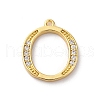 Rack Plating Brass Micro Pave Cubic Zirconia Pendant KK-H449-76G-16-1