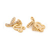 Brass Micro Pave Cubic Zirconia Charms ZIRC-G169-02G-2
