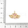 Brass Micro Pave Clear Cubic Zirconia Pendants KK-R213-20G-3