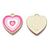 Rack Plating Light Gold Alloy Enamel Pendants ENAM-Q444-014L-RS-2