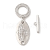 Brass Micro Pave Clear Cubic Zirconia Toggle Clasps KK-M243-11P-2