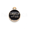 Alloy Enamel Pendants X-ENAM-S124-01B-08F-3