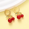Brass Micro Pave Cubic Zirconia Hoop Earrings EJEW-D322-09G-2