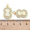 Brass Micro Pave Clear Cubic Zirconia Pendants KK-L213-038G-3