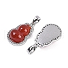 Brass Micro Pave Cubic Zirconia Pendants KK-U043-35P-01-2