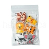 Lion/Tiger/Elephant/Monkey Zebra/Giraffe Silicone Focal Beads SIL-FS0001-19-6