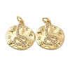 Brass Micro Pave Cubic Zirconia Pendants KK-P308-79G-1