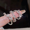 Alloy & Rhinestone Cuff Finger Rings Sets FS-WG1129B-04-1
