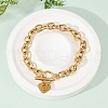 Golden 304 Stainless Steel Charm Bracelets NJEW-K284-01G-E-1